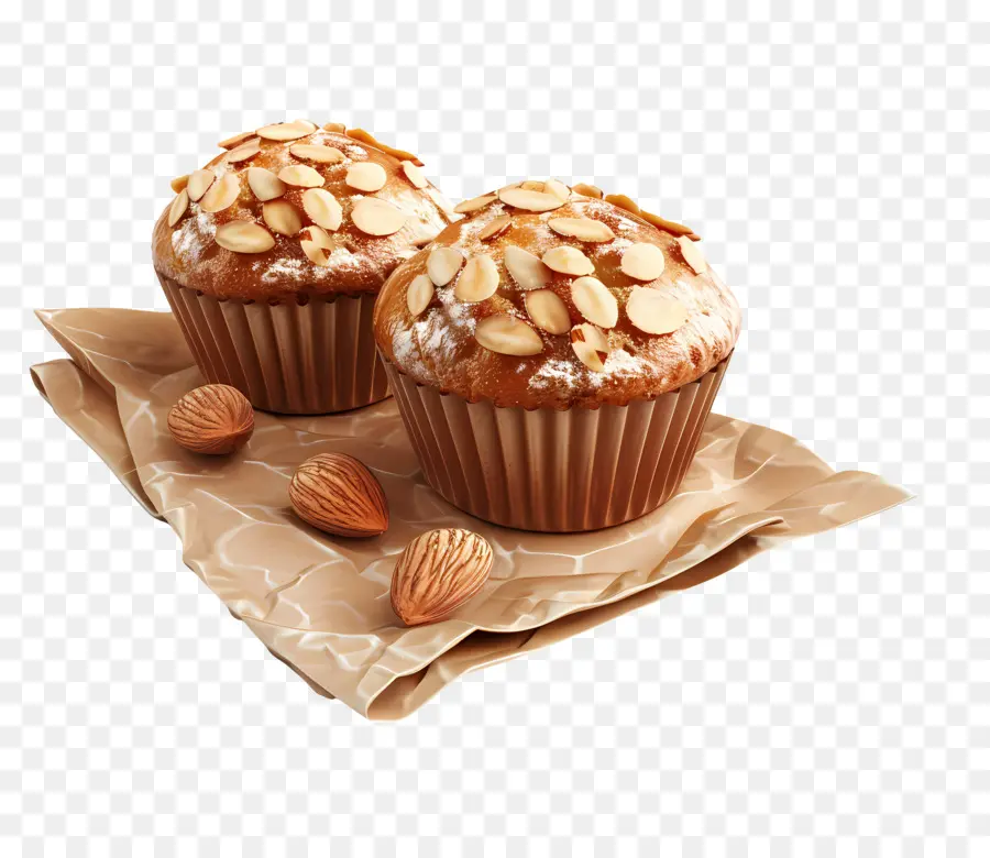 Muffins De Amêndoa，Muffins PNG