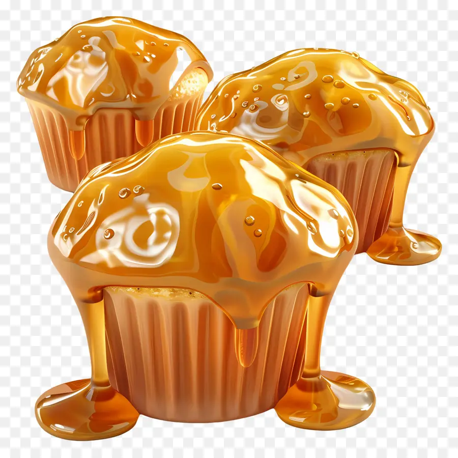 Muffins De Mel，Cupcakes De Caramelo PNG