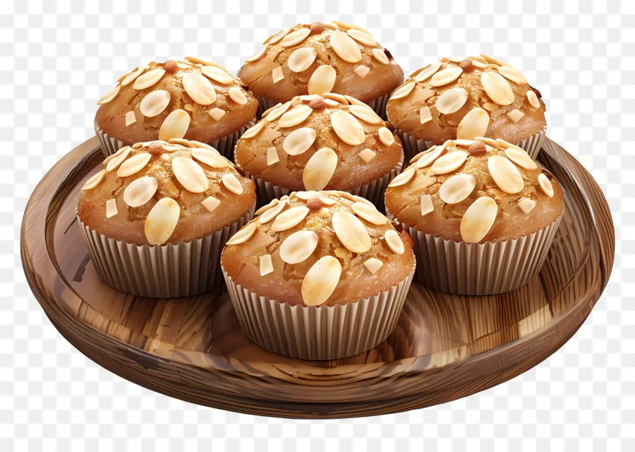 Muffins De Amêndoa，Muffins De Aveia PNG