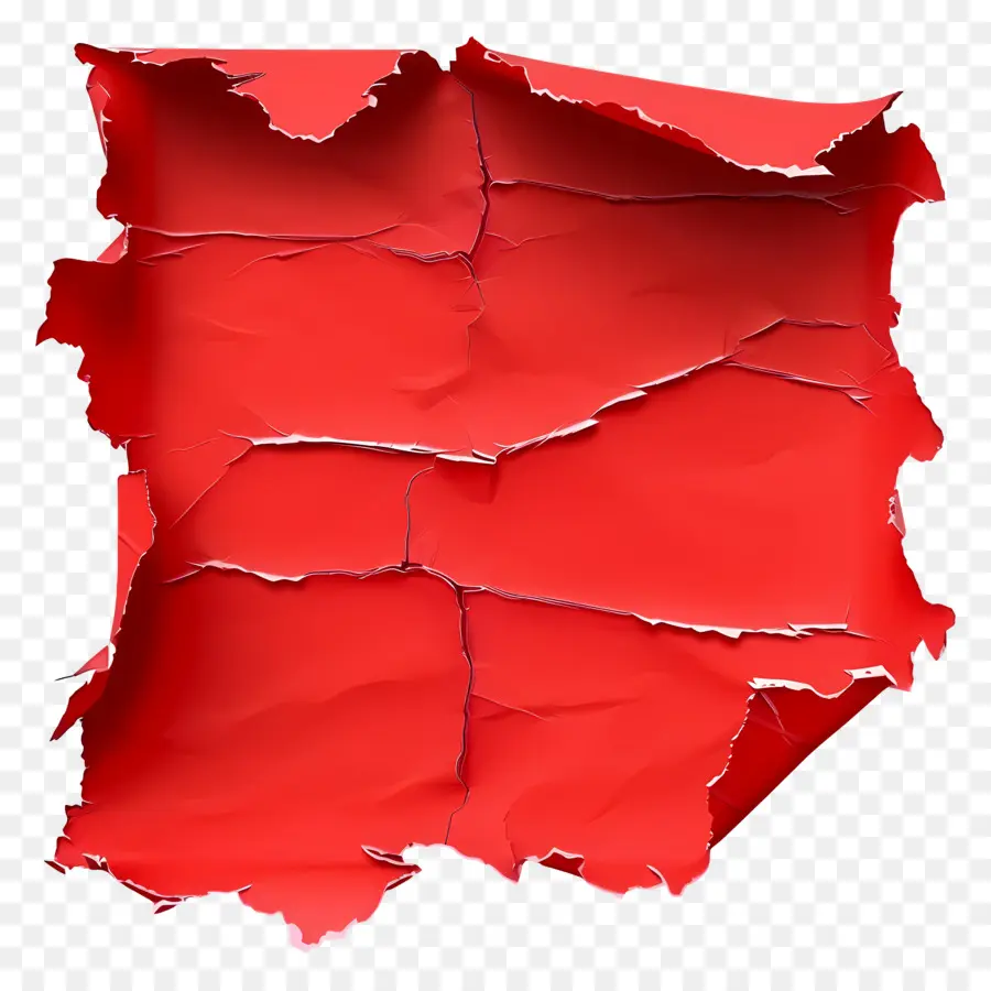 Papel Rasgado Vermelho，Rasgado PNG