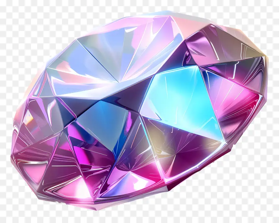 Diamante 3d，Diamante Colorido PNG