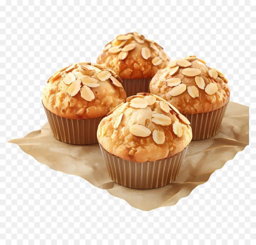 Muffins De Amêndoa，Muffins PNG