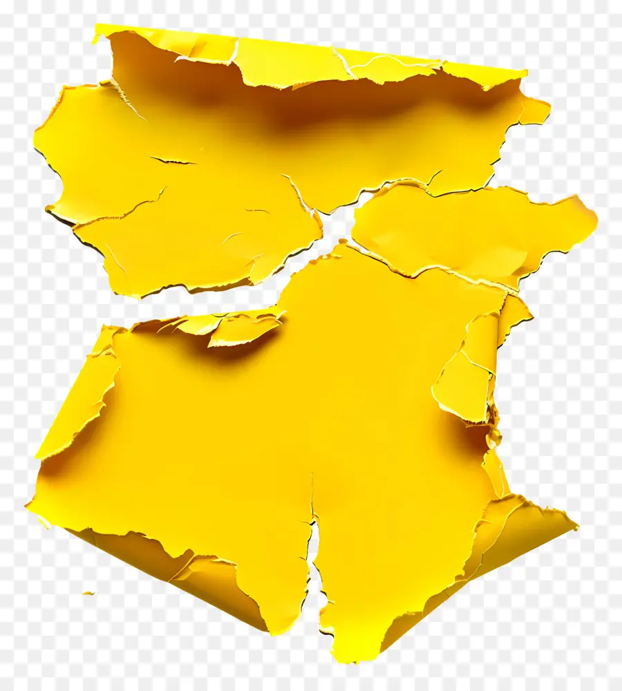 Papel Rasgado Amarelo，Papel Rasgado PNG