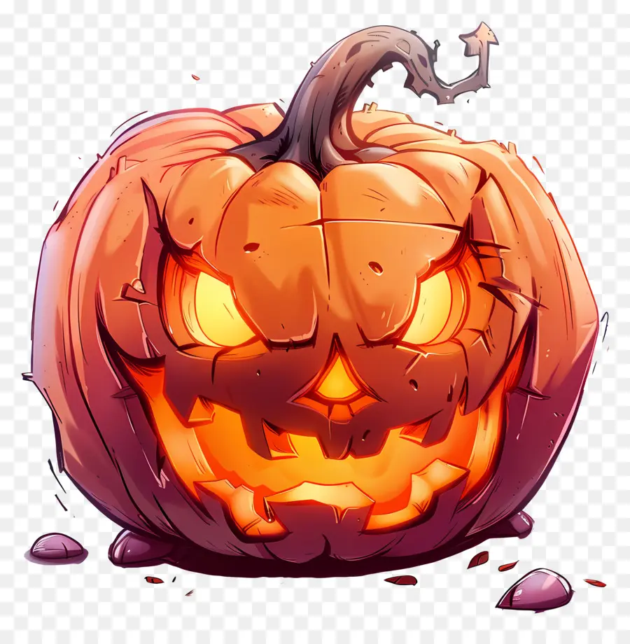 Abóbora De Halloween Animada，Jack O' Lanternas PNG