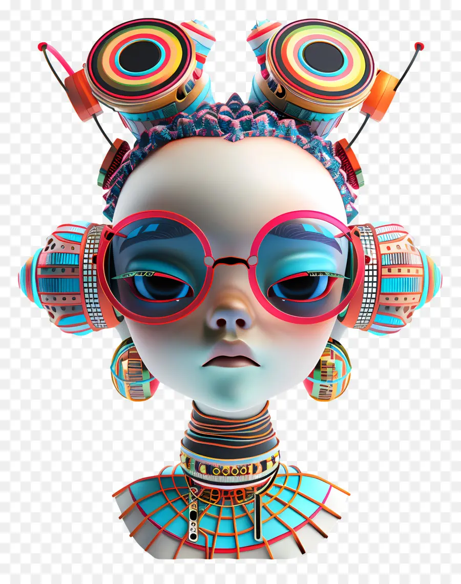 Avatar De Menina 3d，Personagem Futurista PNG