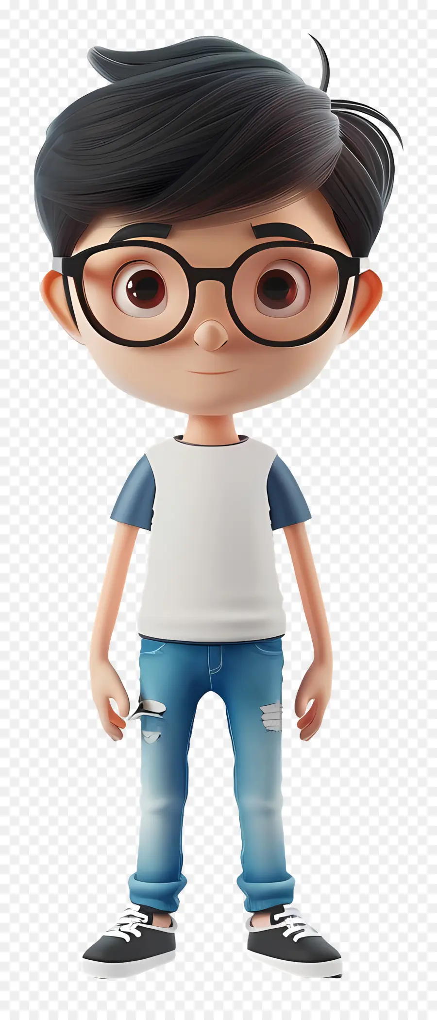 Avatar De Menino 3d，Menino De Desenho Animado Com óculos PNG