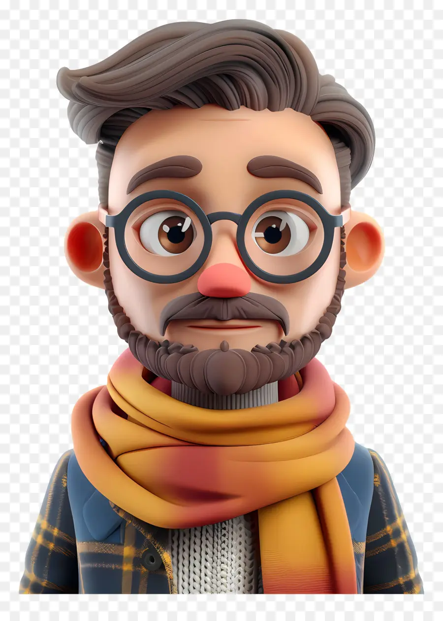 Avatar Masculino 3d，Homem De óculos PNG