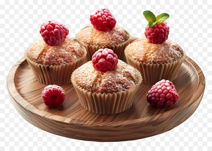 Muffins De Framboesa，Bolinhos PNG