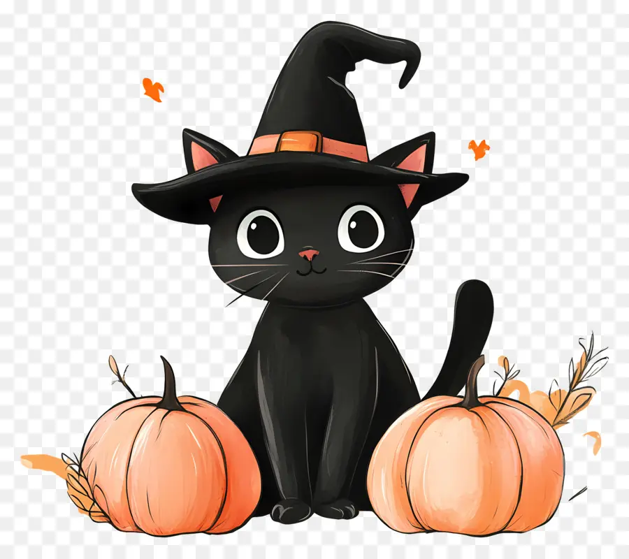 Gato Preto De Halloween，Gato Preto PNG