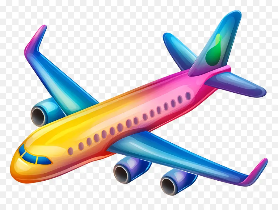 Avião Fofo，Avião Colorido PNG