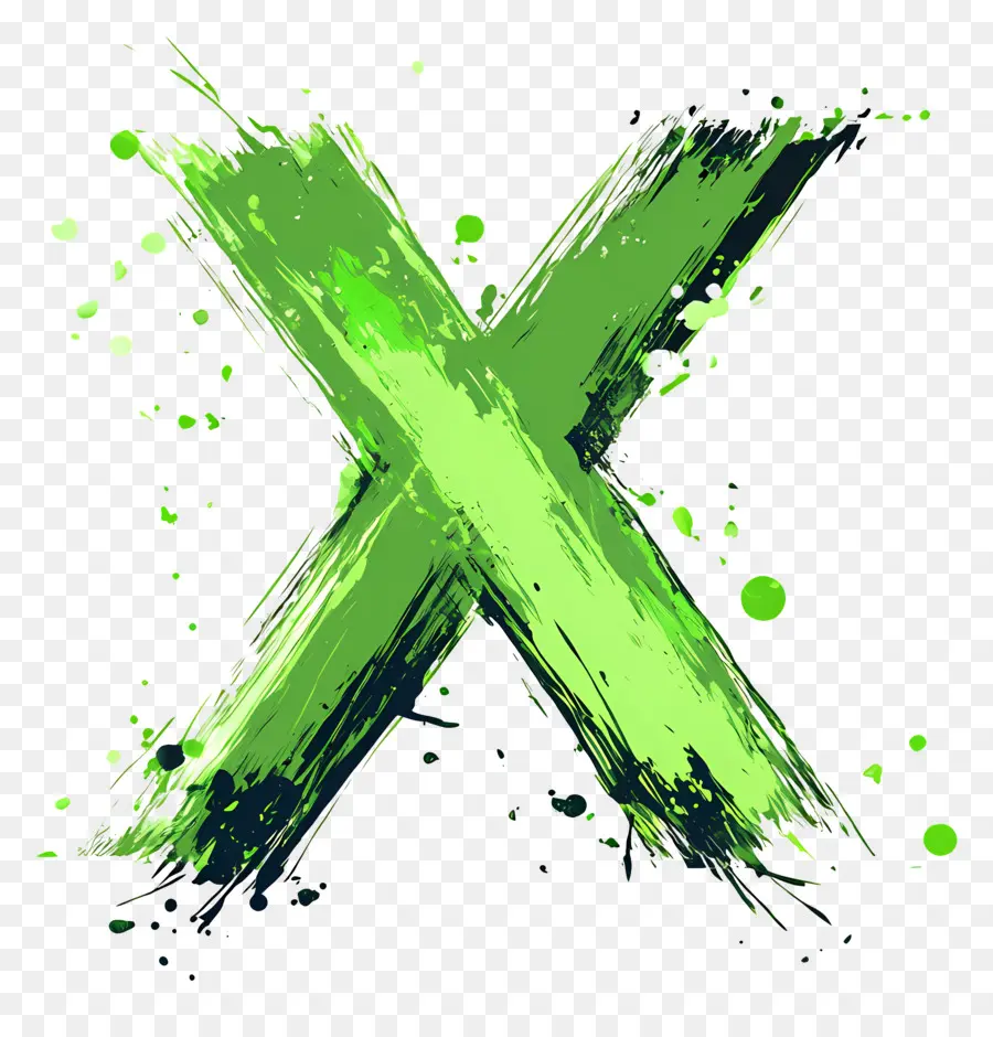 Verde X，Marca X PNG