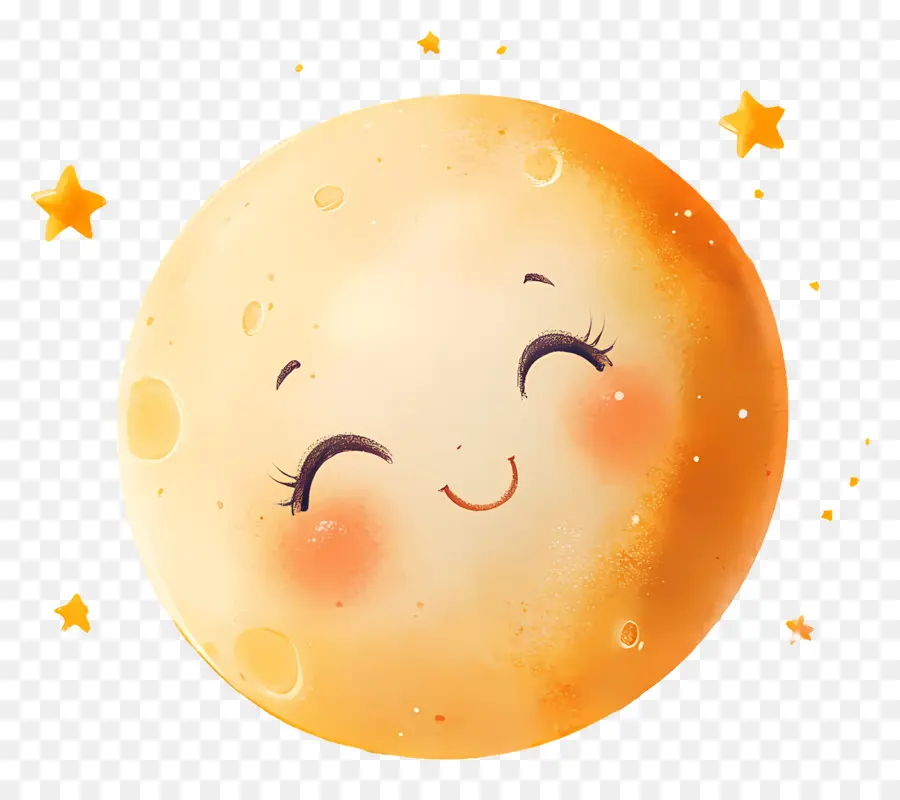 Lua Fofa，Lua Sorridente PNG