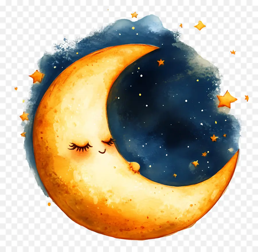 Lua Fofa，Lua Adormecida PNG