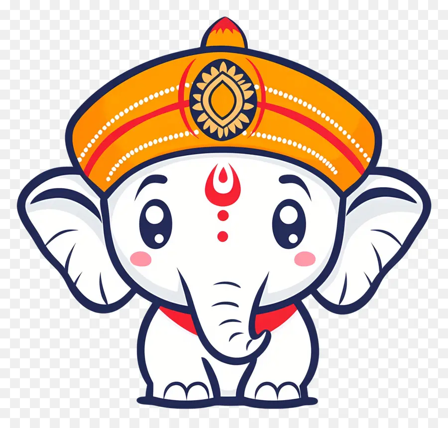 Ganesh Chaturthi，Elefante Fofo PNG