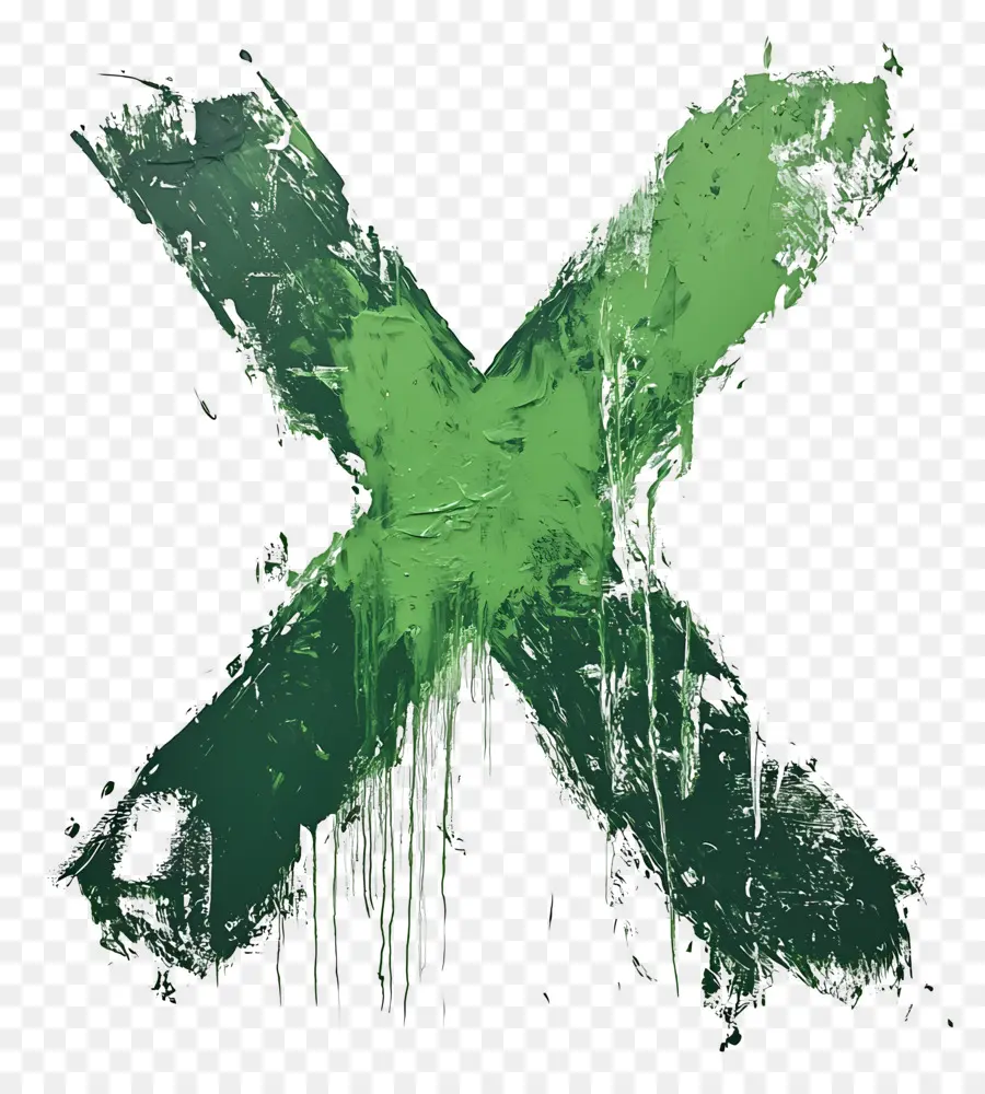 Verde X，Pintar PNG