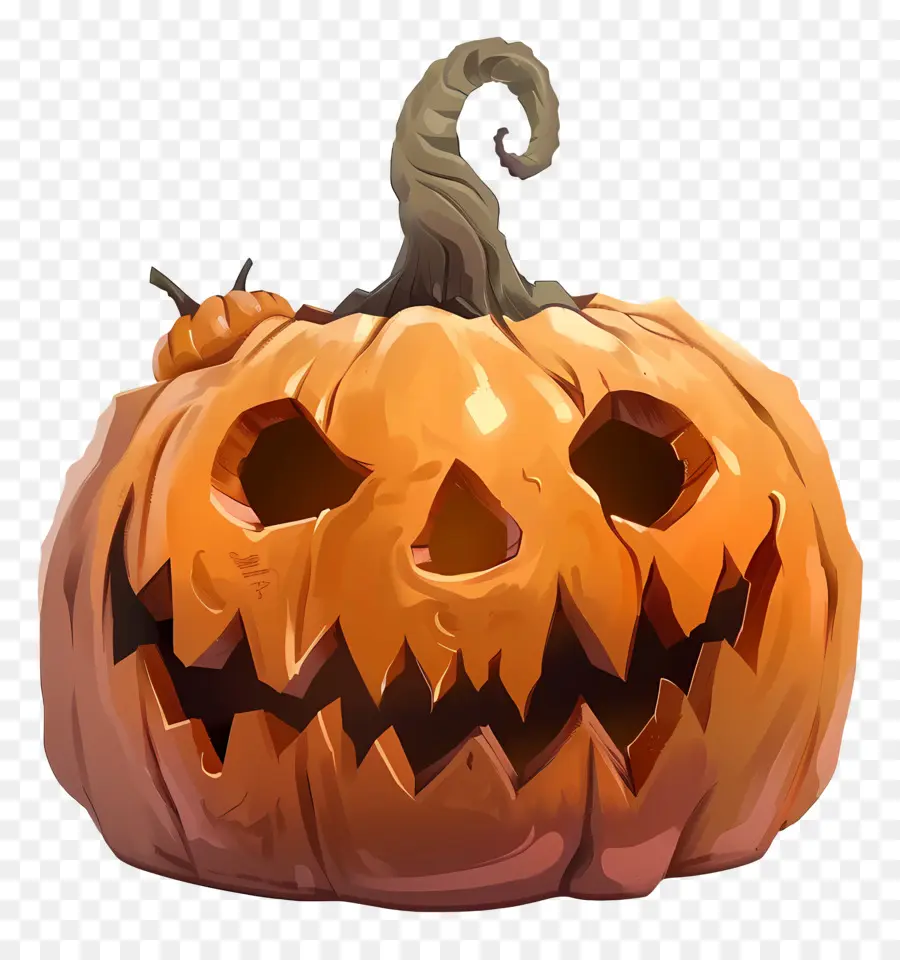 Abóbora De Halloween Animada，Jack O' Lantern PNG