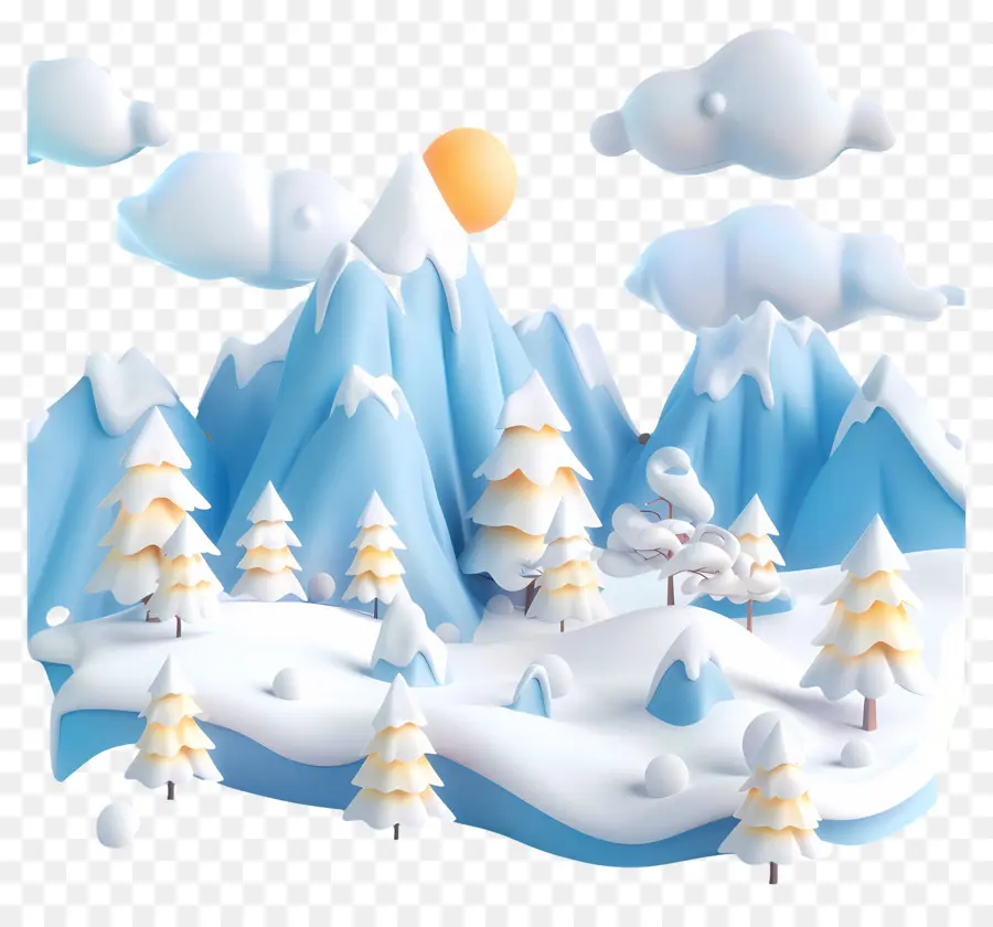 Paisagem De Neve，Paisagem Nevada PNG