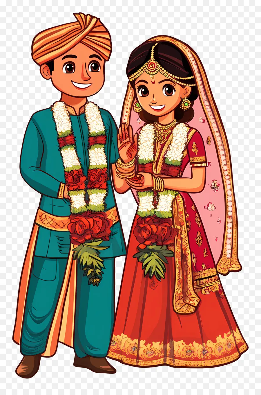 Casamento Hindu，Casal Tradicional PNG