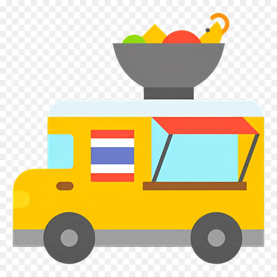 Caminhão De Comida，Amarelo PNG