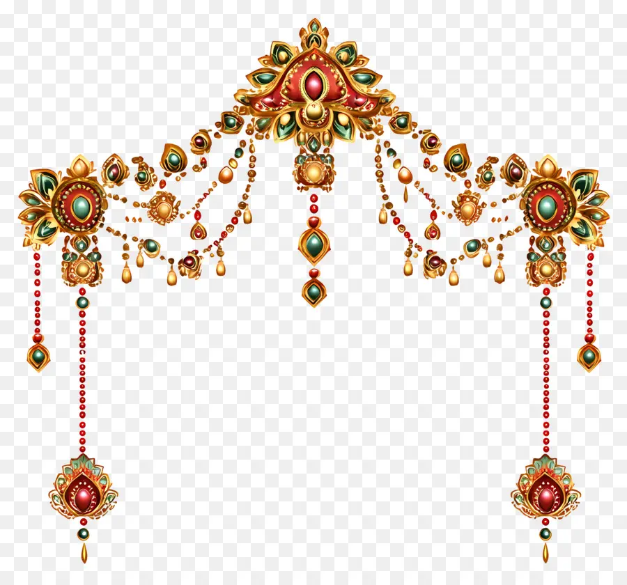 Moldura De Casamento Indiano，Joia PNG