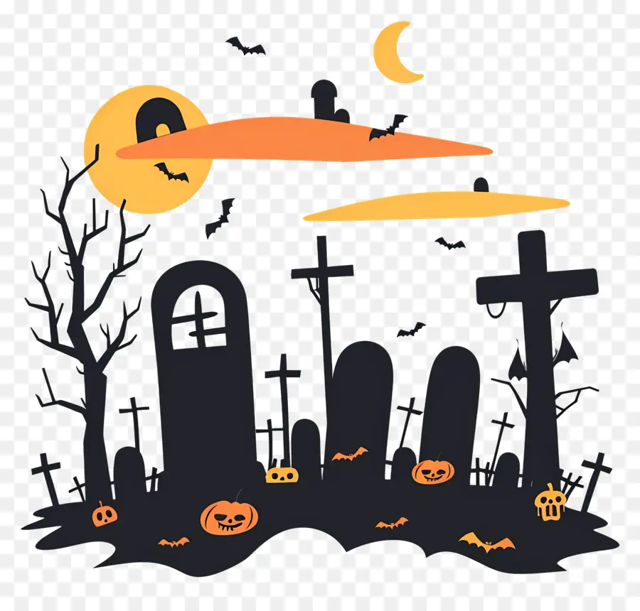 Cemitério De Halloween，Casa Assombrada PNG