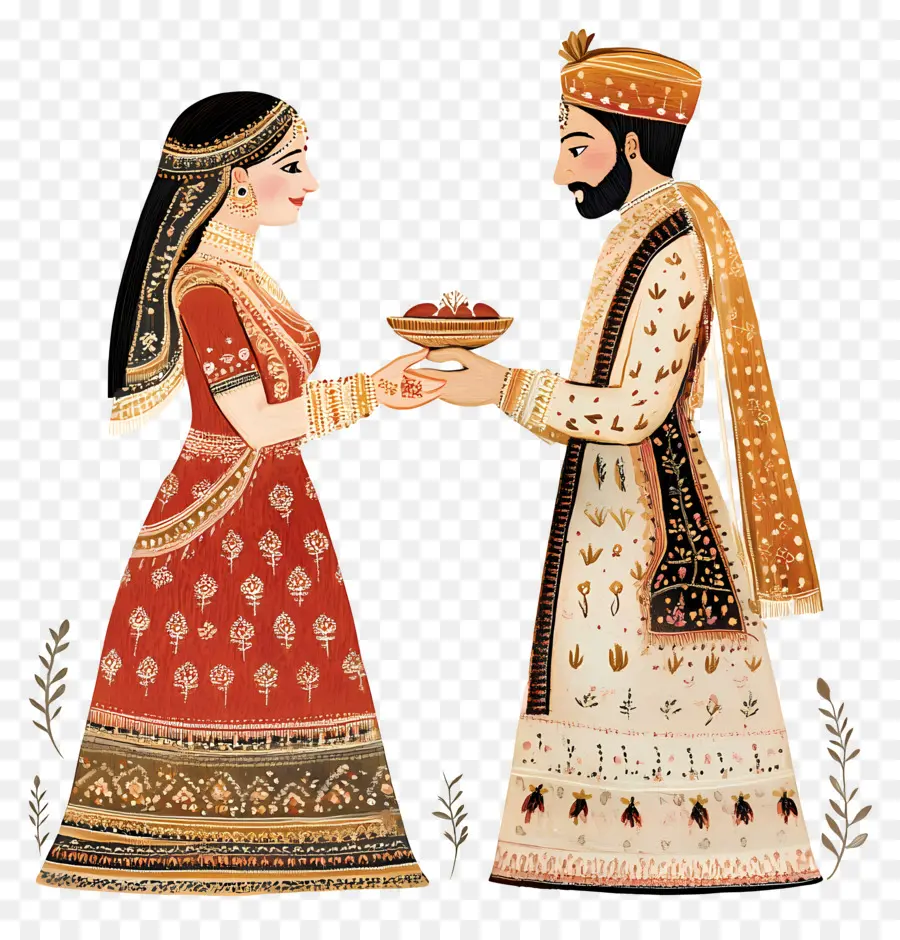 Casamento Hindu，Casal Tradicional PNG