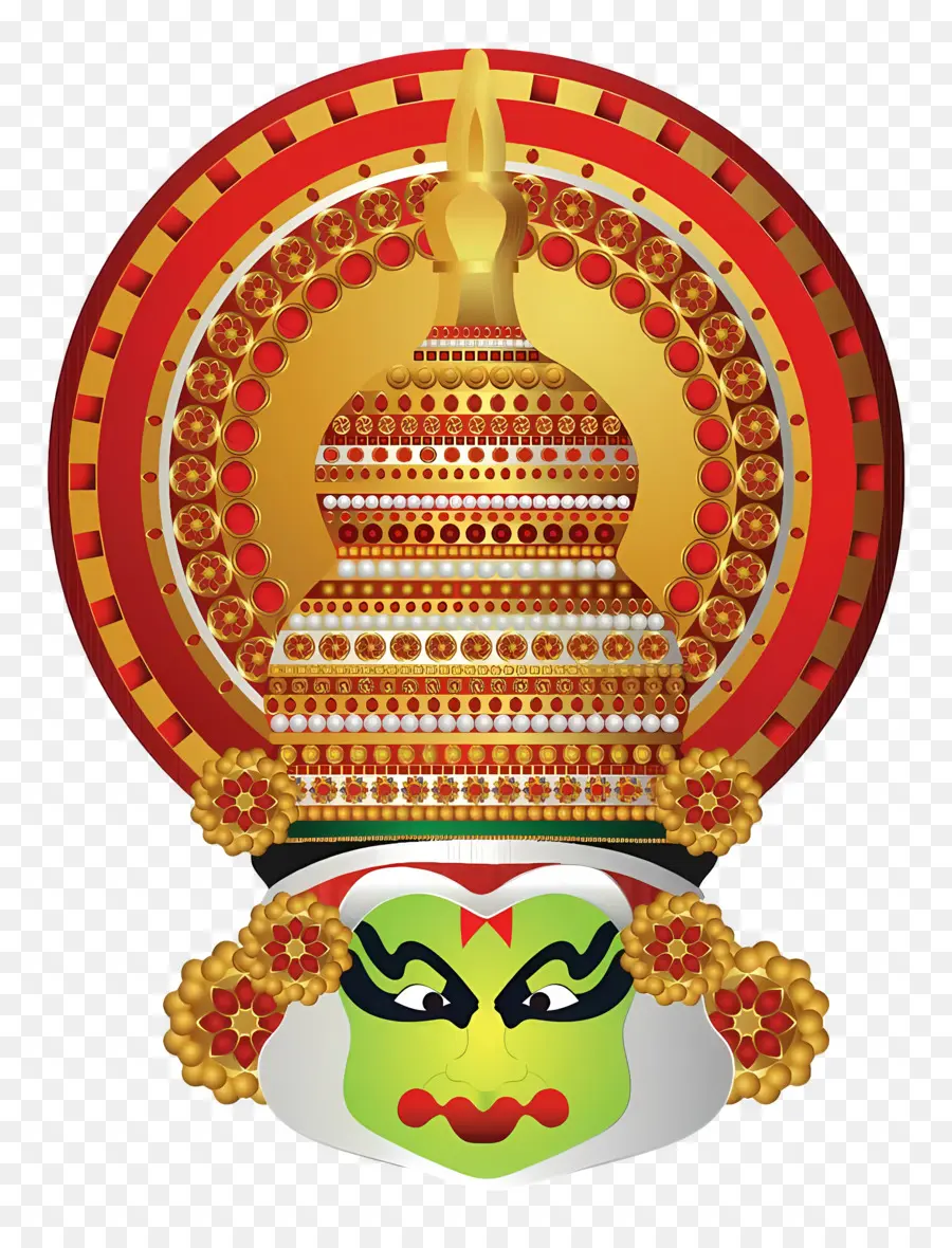 Onam，Máscara Kathakali PNG