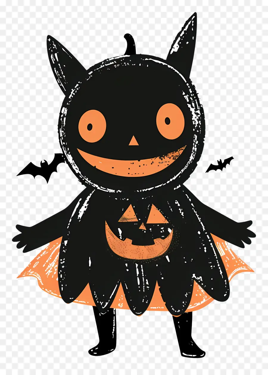 Fantasia Infantil De Halloween，Personagem Negro De Halloween PNG