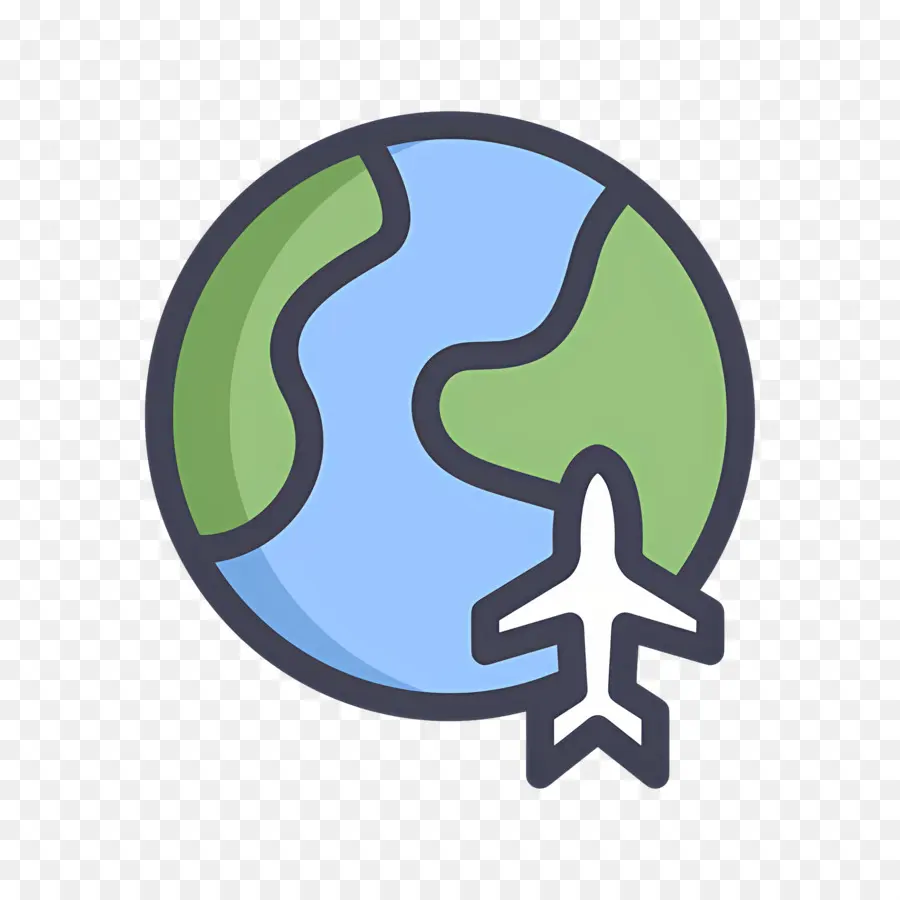 Viajar Pelo Mundo，Terra Com Avião PNG