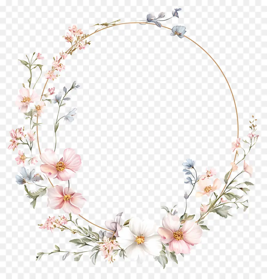 Moldura Oval Para Casamento，Guirlanda Floral PNG