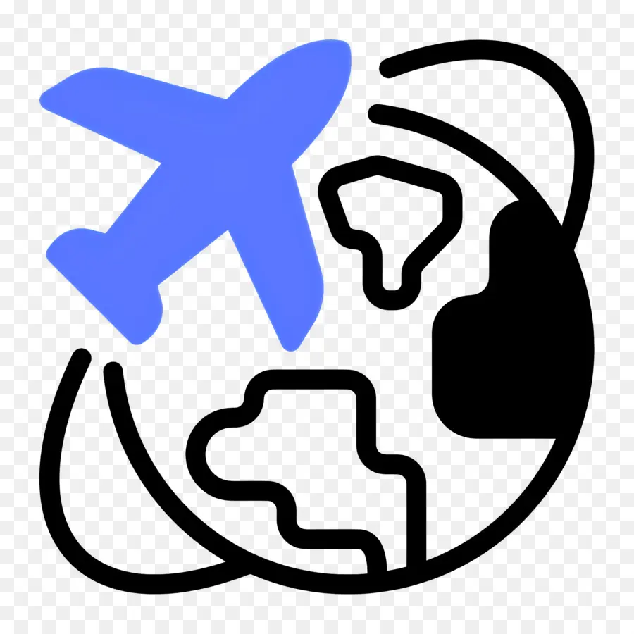 Viajar Pelo Mundo，Avião E Globo PNG