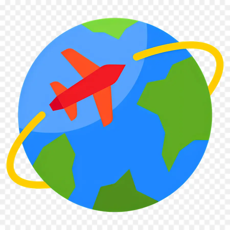 Viajar Pelo Mundo，Avião E Globo PNG