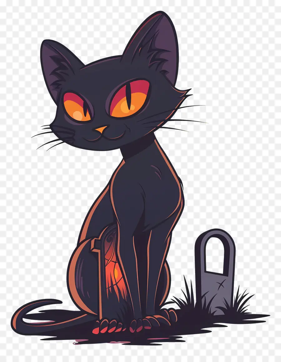 Gato Preto De Halloween，Gato Preto PNG