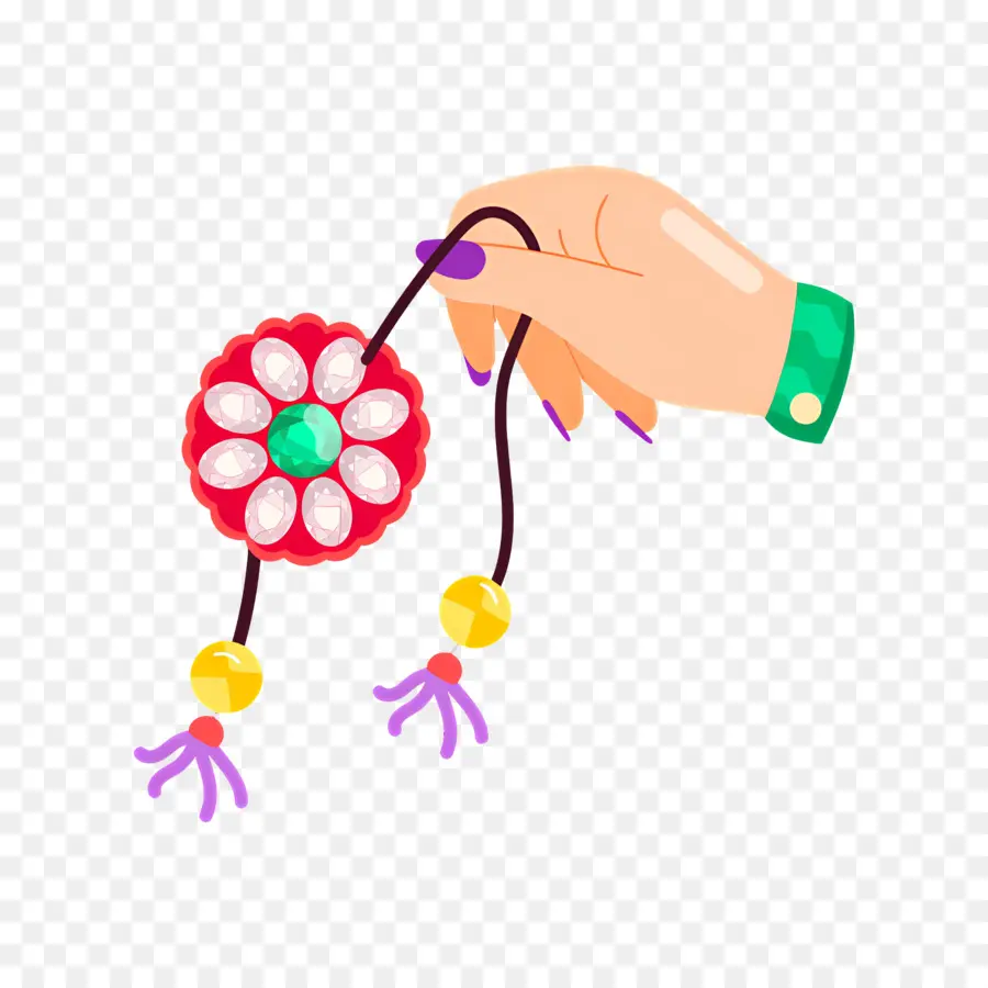 Rakshabandhan，Mão Segurando Rakhi PNG