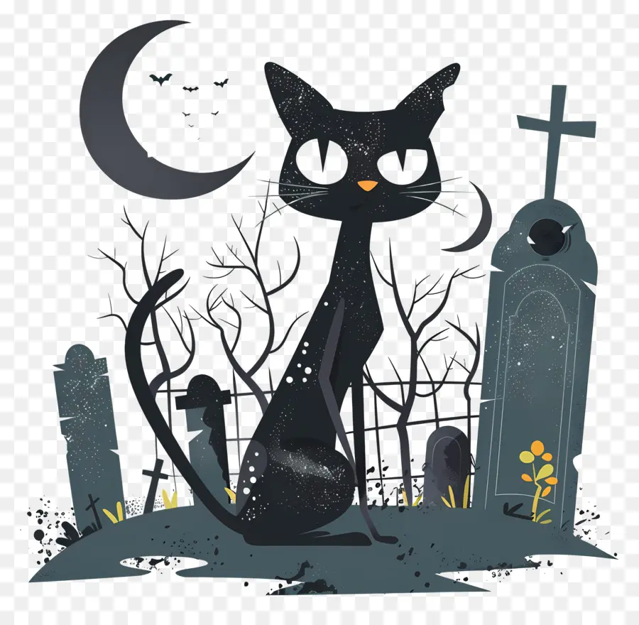 Gato Preto De Halloween，Gato Preto PNG