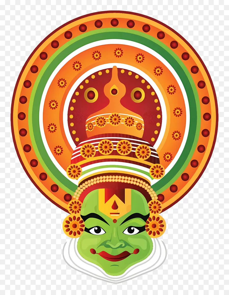 Onam，Máscara Colorida PNG