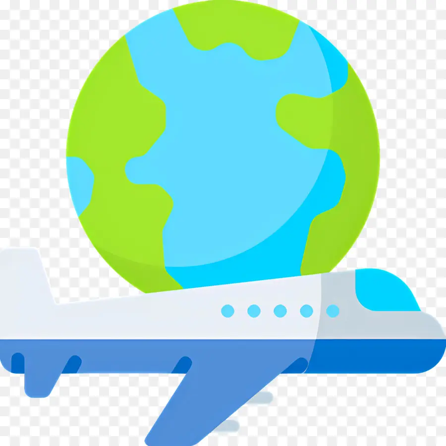 Viajar Pelo Mundo，Avião E Globo PNG