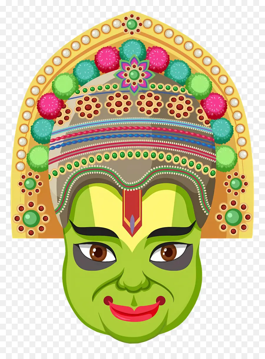 Onam，Máscara Kathakali PNG