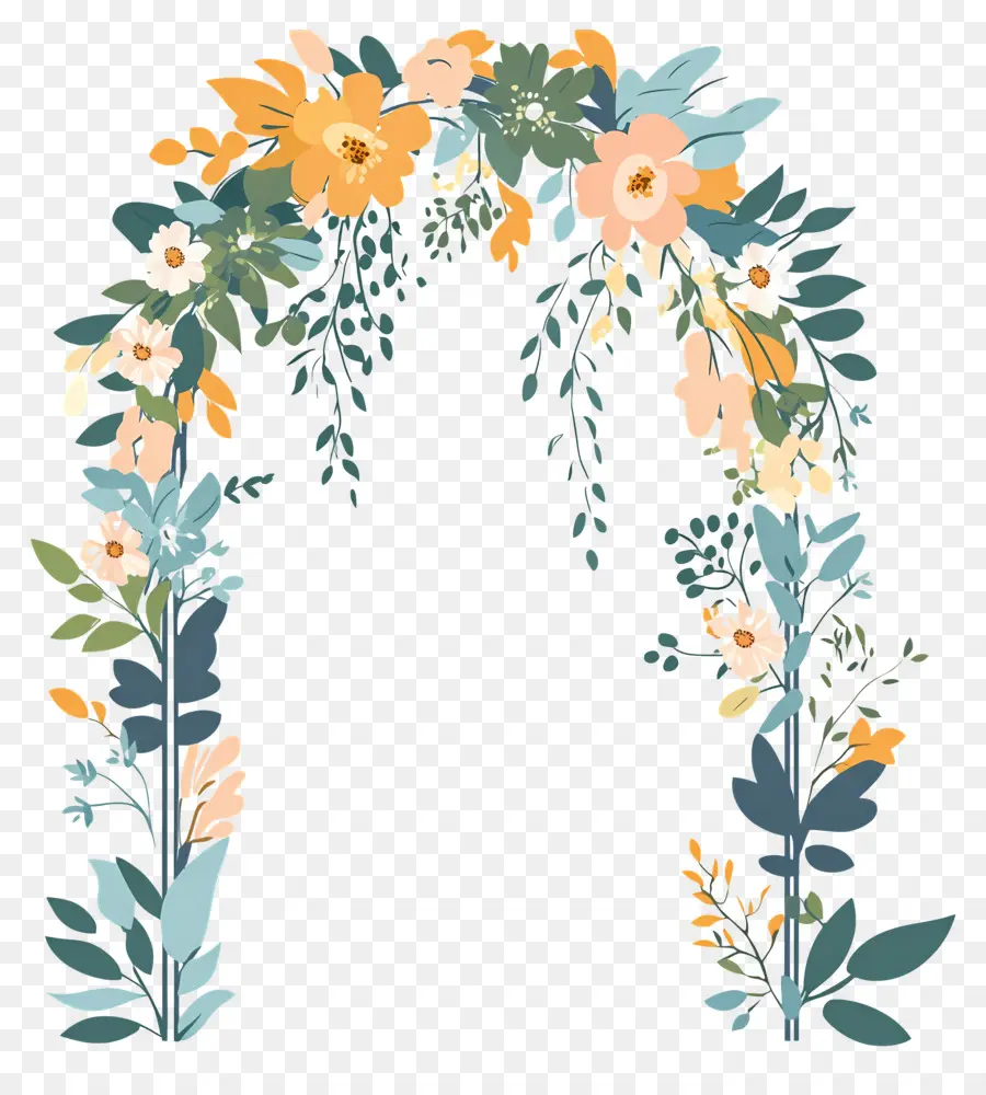 Arco De Flores，Arco Floral Elegante PNG