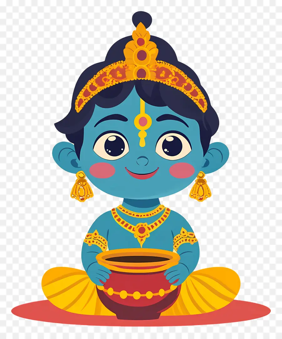 Krishna Janmashtami，Criança Azul PNG