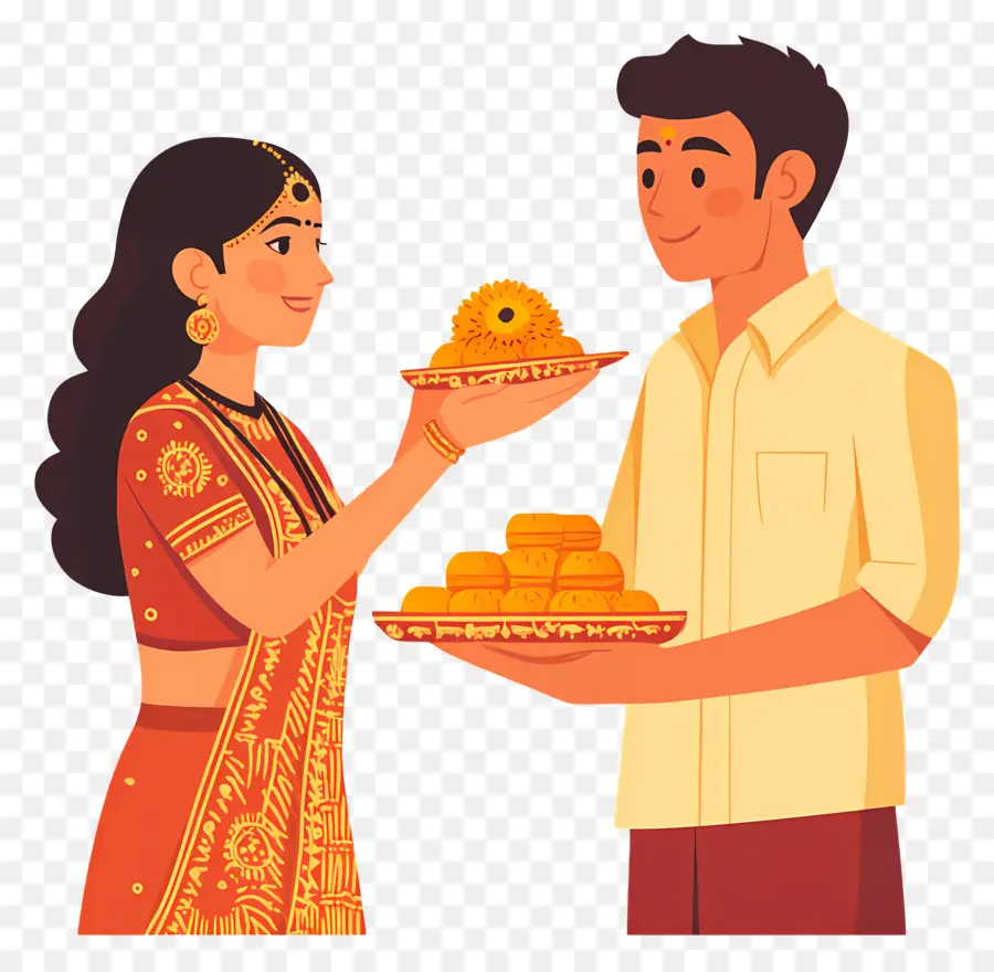 Feliz Raksha Bandhan，Casal Tradicional PNG