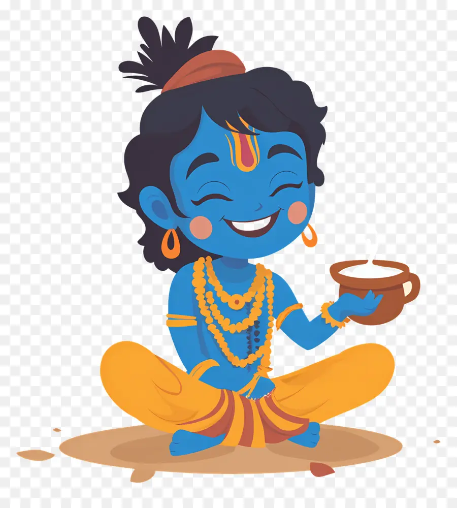 Krishna Janmashtami，Divindade Azul PNG