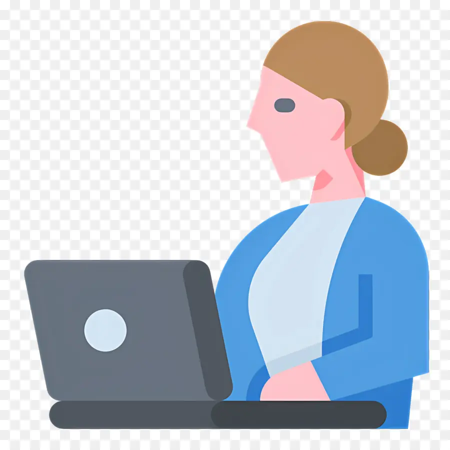 Mulher De Negócios，Mulher Com Laptop PNG