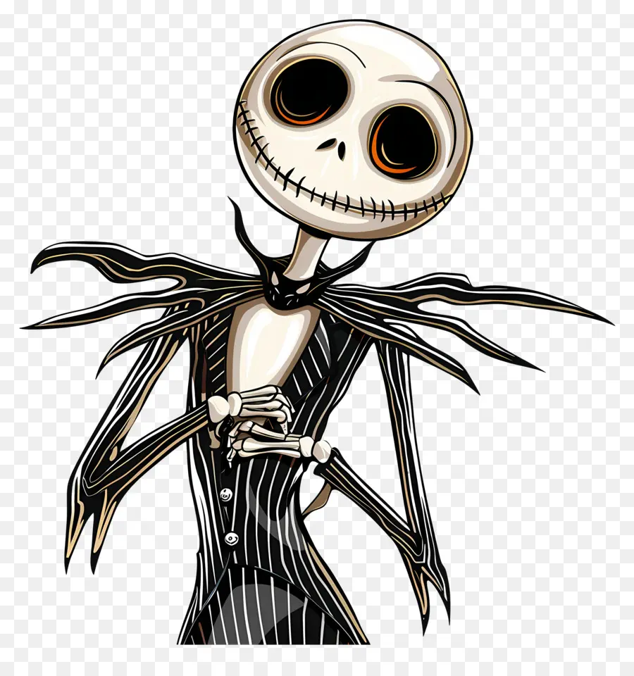 Jack Skellington，Personagem Esqueleto PNG