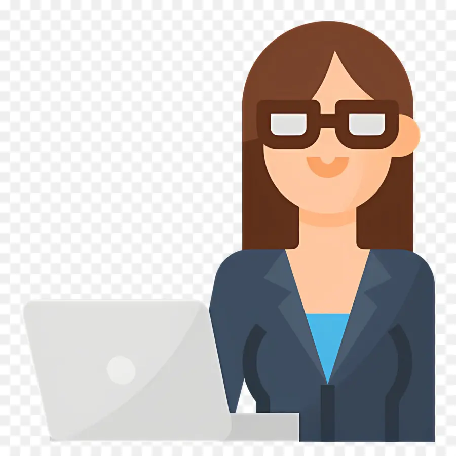 Mulher De Negócios，Mulher Com Laptop PNG