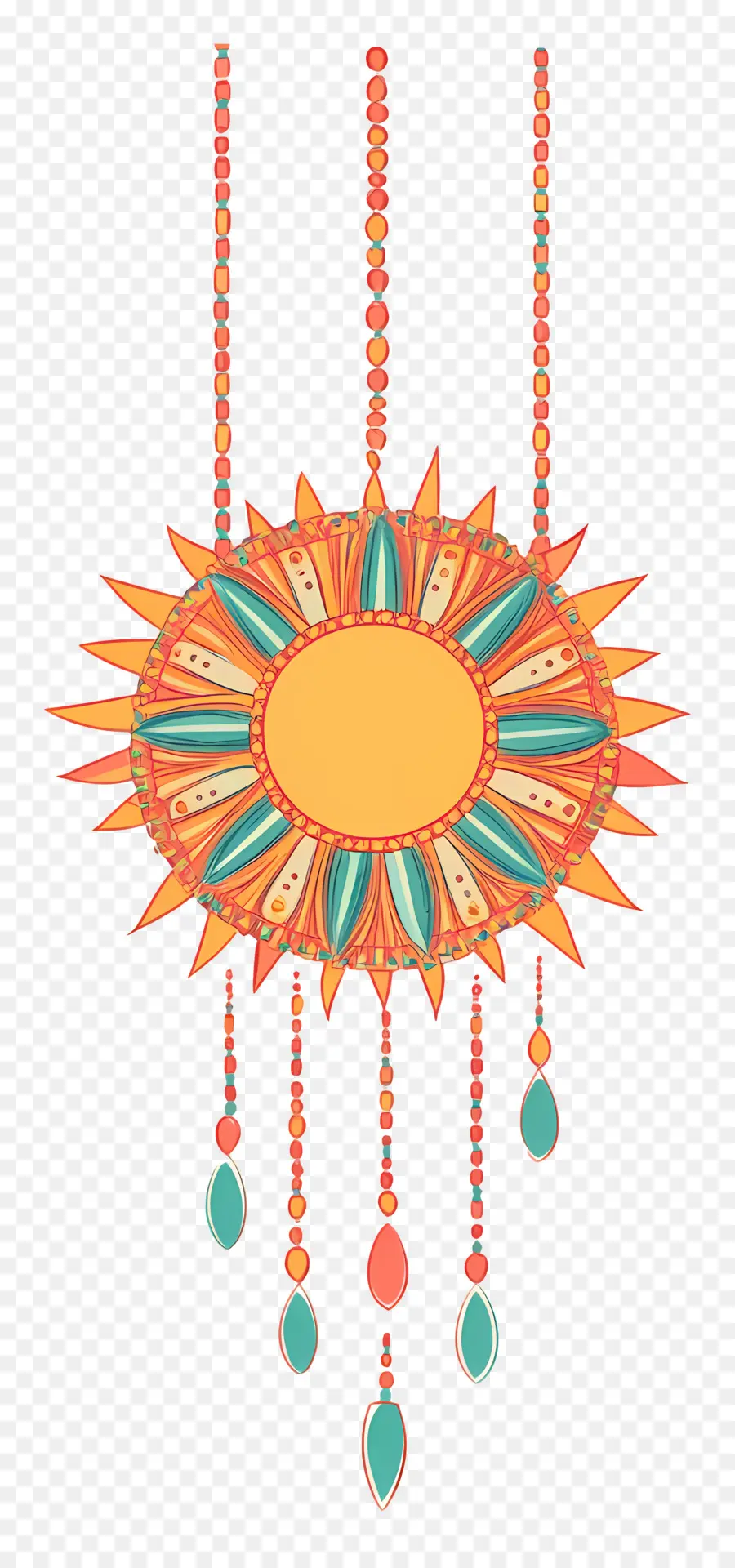 Feliz Raksha Bandhan，Enfeite De Sol PNG