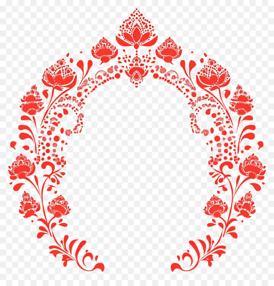 Moldura De Casamento Indiano，Arco Floral PNG