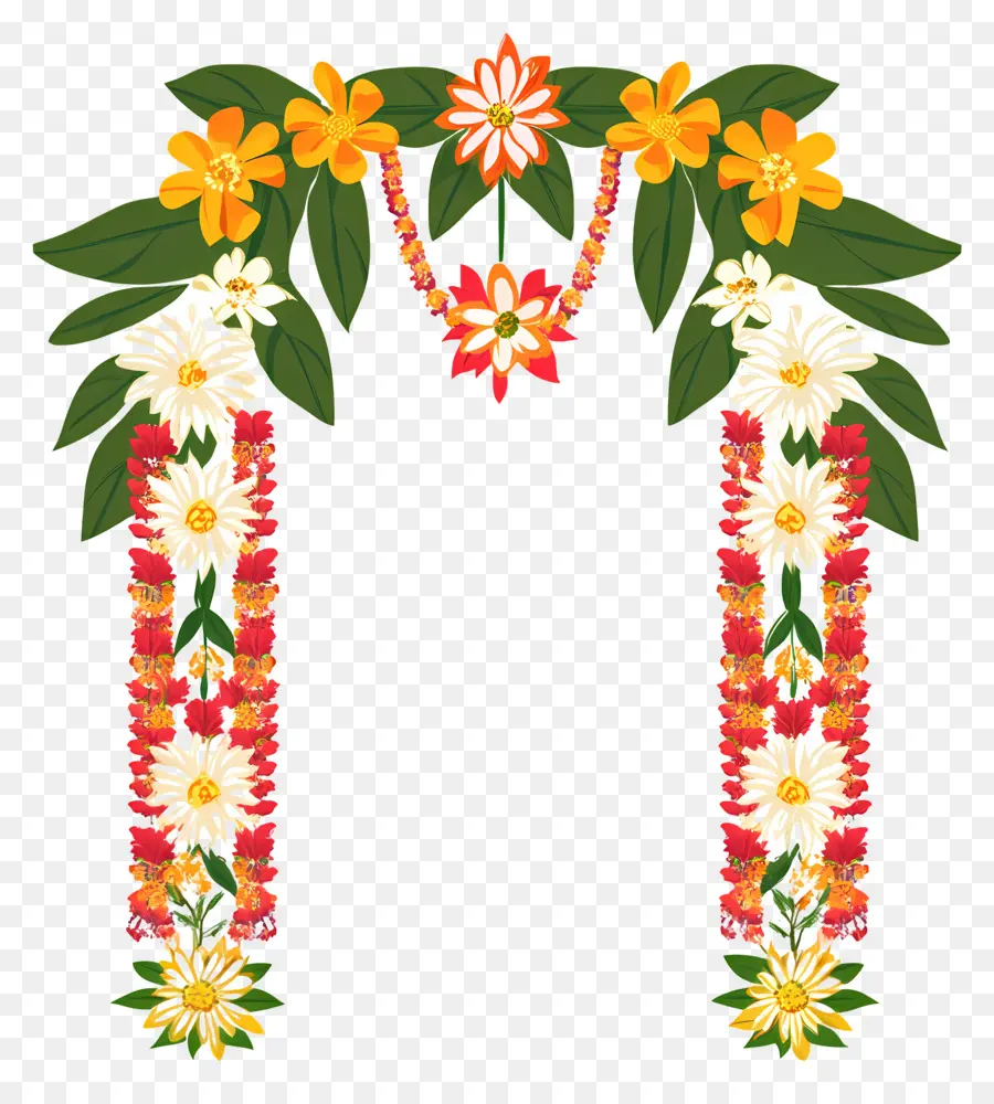 Arco De Flores，Guirlanda De Flores PNG