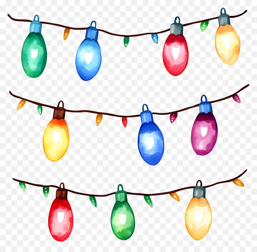 Luzes De Natal，Luzes De Corda PNG