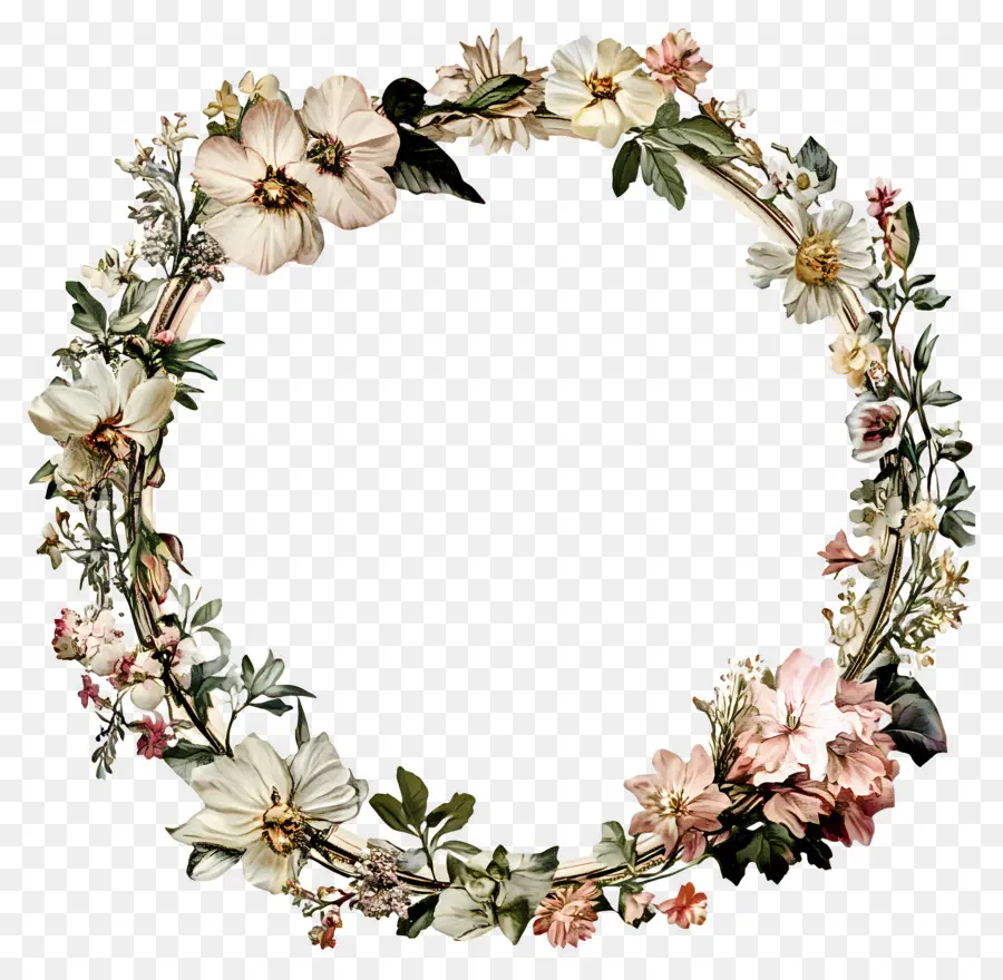 Moldura Oval Para Casamento，Guirlanda Floral PNG